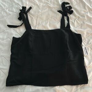 NWT Black Tie-Strap Tank